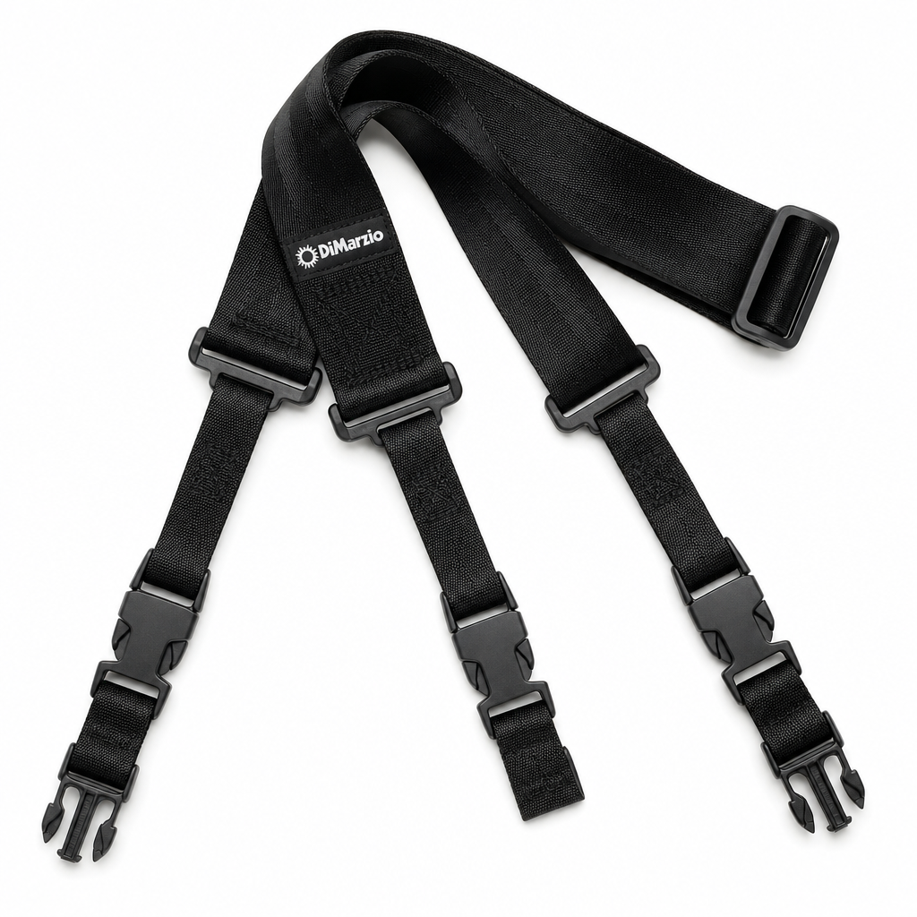 DiMarzio Nylon ClipLock 기타 & 베이스 스트랩 (2인치/Black)